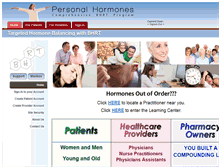 Tablet Screenshot of personalhormones.com